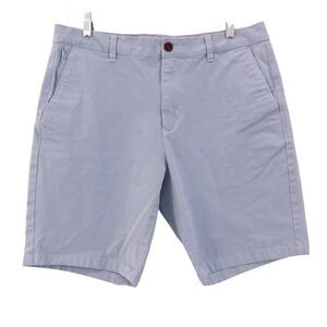 Bonobos The Chino Short Light Blue Flat Front Sz 34 Pockets Preppy Coastal